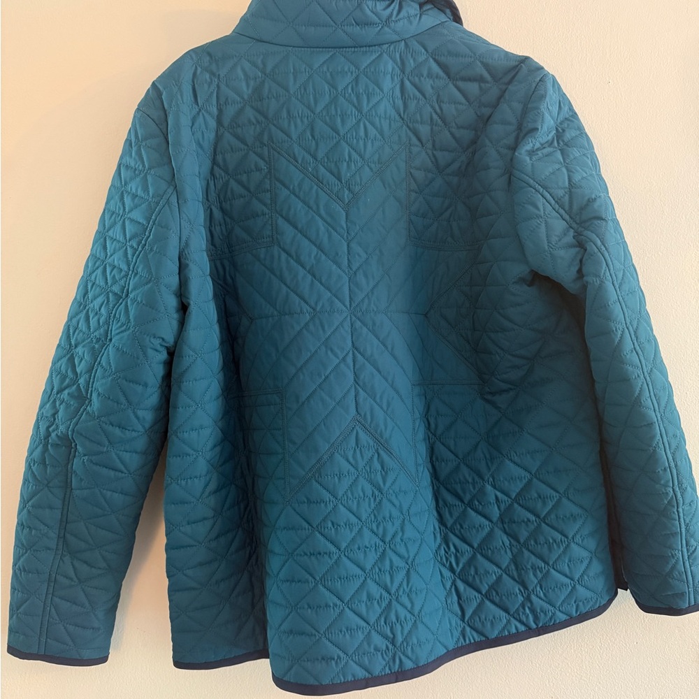 Lands' End Women's Teal Quilted Puffer Jacket - Picture 6 of 6